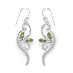 Dangle Peridot Earrings