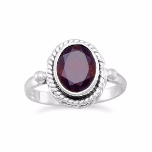 Garnet Rope Ring