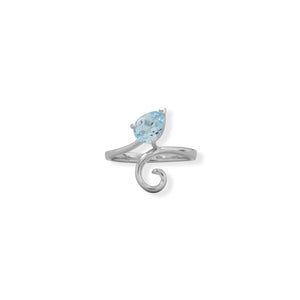 Blue Topaz Swirl Ring