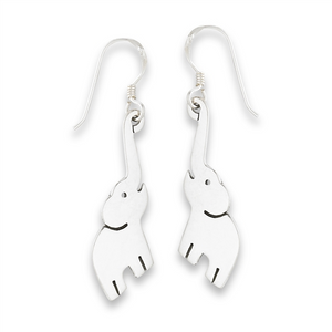 Sterling Silver Elephant Dangle Earring