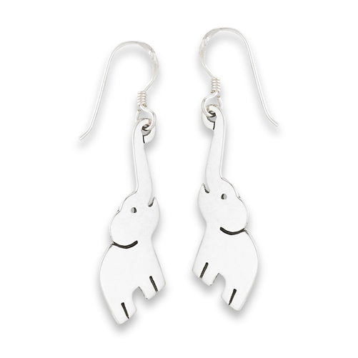 Sterling Silver Elephant Dangle Earring