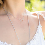 Sterling Silver Connecting Ring Necklace