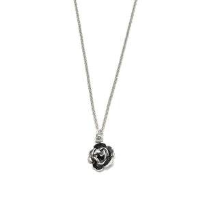 James Charlie Jewelry Sterling Silver 3D Rose Charm Necklace 