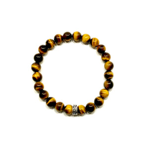 Greek Key Tiger Eye Bracelet