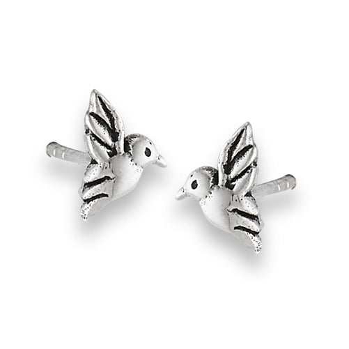 Sterling Silver Hummingbird Studs