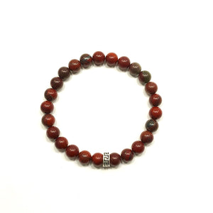 Greek Key Apple Jasper Bracelet