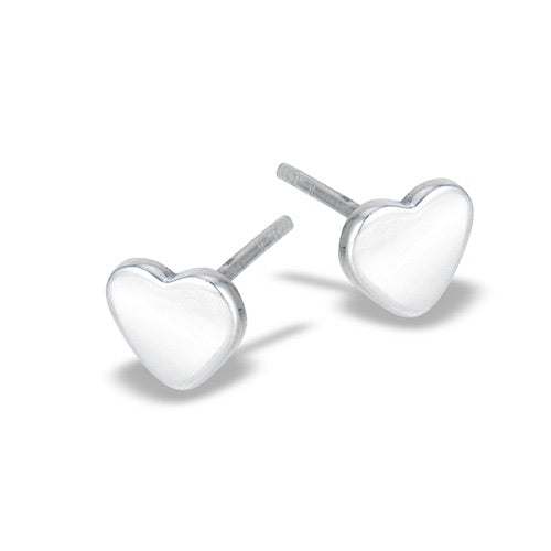 Sterling Silver Heart Studs