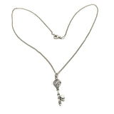 Sterling Silver Heart Key Necklace