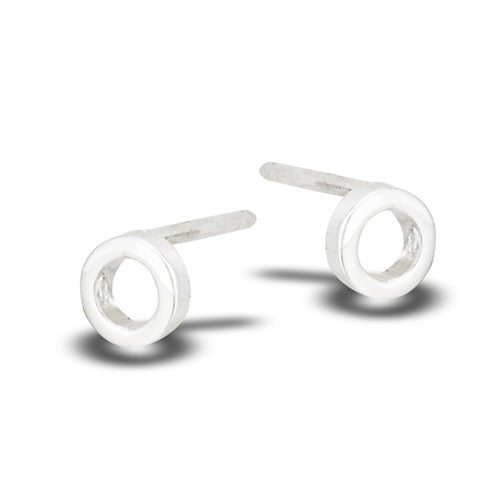 Sterling Silver Open Circle Studs