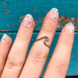 Sterling Silver Dot Wave Ring