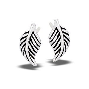 Solid Sterling Silver James Charlie Jewlery Leaf studs