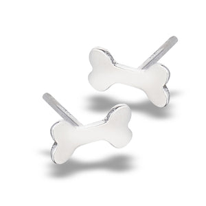 Sterling Silver Dog Bone Studs