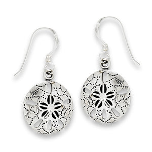 Sterling Silver Sand Dollar Earrings