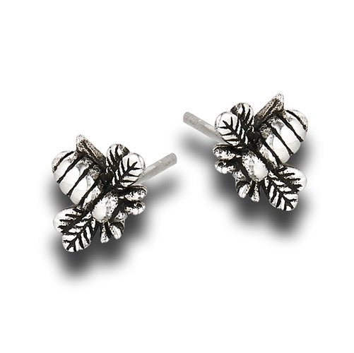 Sterling Silver Bee Studs