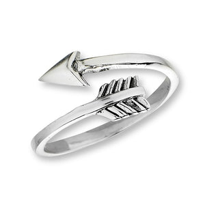 Sterling Silver Adjustable Arrow Ring